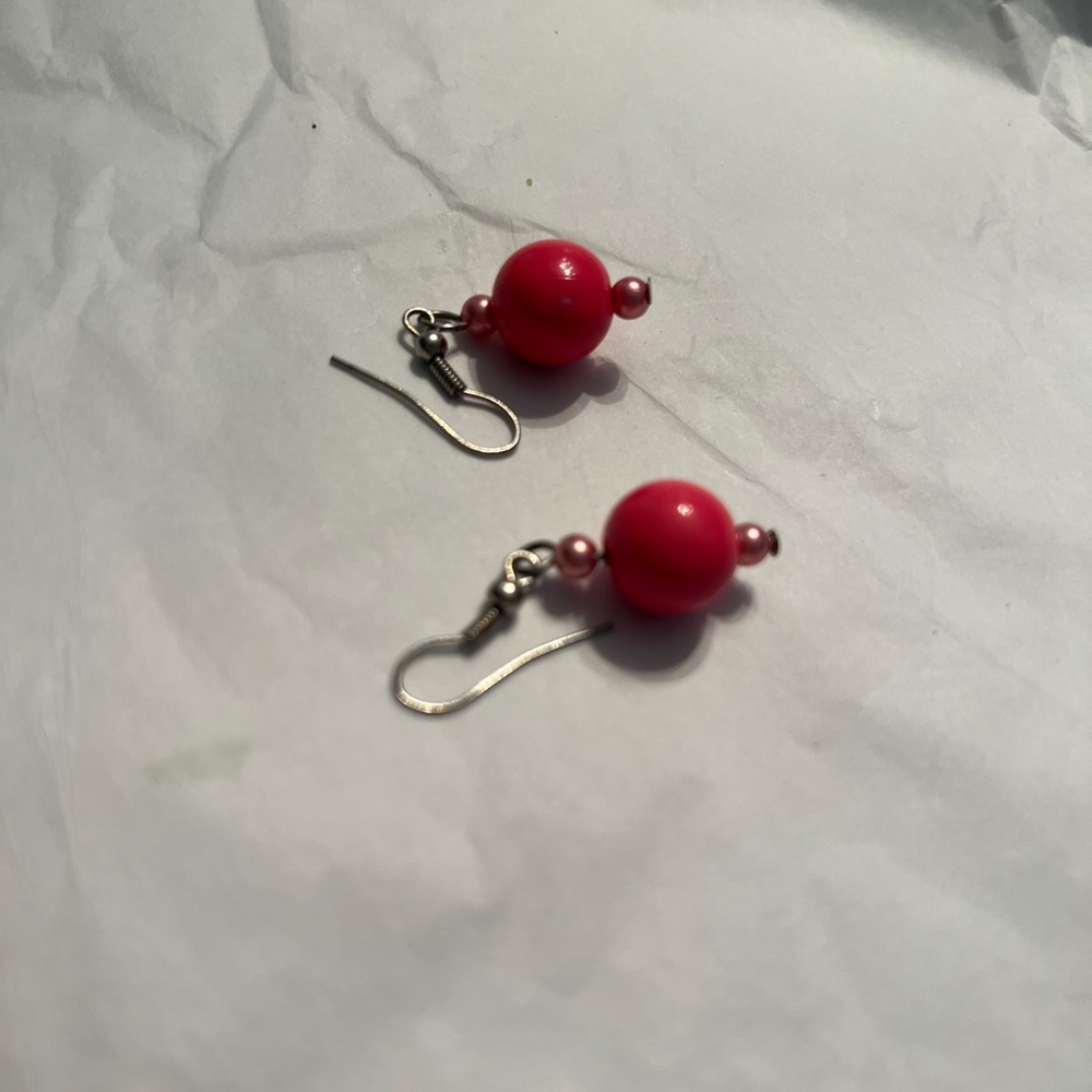 Pink Bauble Earrings